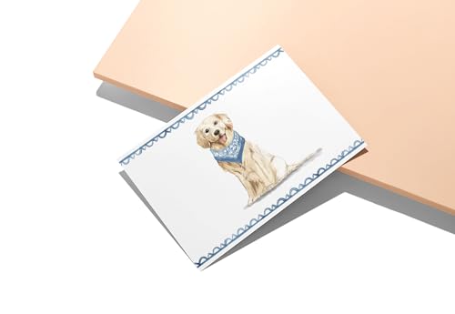 Image of Twigs Paper Golden Retriever Thank You Cards, 12 Dog Stationery Note Cards