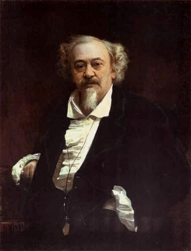 Tableau Portrait de l'acteur Vasily Samoilov Kramskoï Art Mural Classique 60x90cm