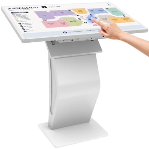 Image of 32 inch Touch Screen Kiosk, Windows11 System(8+128g), K-Style Stand Inquiry Machine, Human-Machine Interaction Smoothly for Mall Navigation /Self-Ordering /Advertising /Retail Store