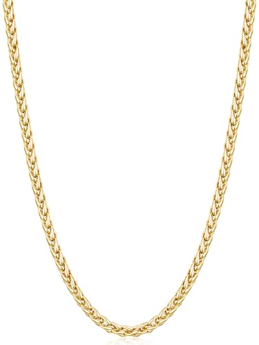Fiusem �u���b�N�E�B�[�g�`�F�[�� �j�����p 2/2.5/3/4/5mm �X�e�����X�X�`�[���l�b�N���X�`�F�[�� �����Y�l�b�N���X�W���G���[�M�t�g 16-28�C���`, 16 Inches, �X�e�����X�|, �W�F���X�g�[���Ȃ�