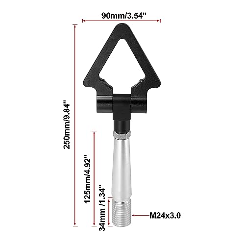 Crochet de remorquage de circuit pour Mitsubishi Lancer Evolution X noir triangle - 3
