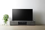 朝日木材加工(Asahiwood) テレビ台 Liora 77型対応 ストーングレー 幅176×奥行39×高さ28.8cm リオラ ローボード 低床 引出収納 巾木よけ 木製 TV台LIA-3018AV-SN