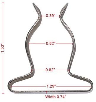 Mojiate 4 Pieces of Stainless Steel Boat Hook Small Spring Clamp Holder Boat Oar Holders Marine Spring Clip Silver Bracket Clip (2-Small 5/8