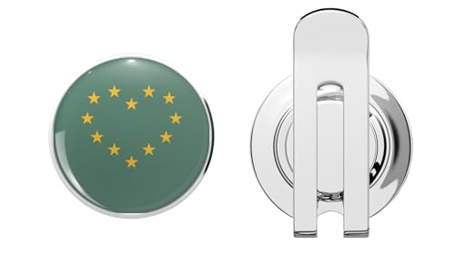 1080 Graphics Europe Heart Flag of Europe Golf Hat Clip