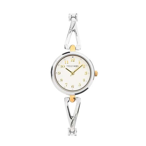 Montre Trendy Kiss Femme bracelet métal argenté TM10179-04 quartz chic