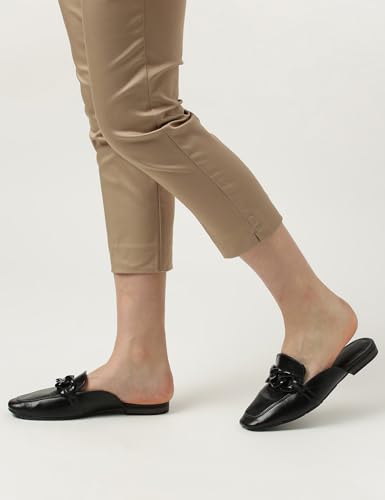 Image of Marks and Spencer Womens Cotton Mix Plain Slim Fit Trousers T59 5757K 16 REG Coffee