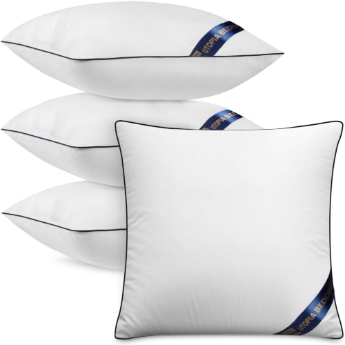 Utopia Bedding 22x22 Throw Pillow Inserts Decorative Pillows Pack of 4