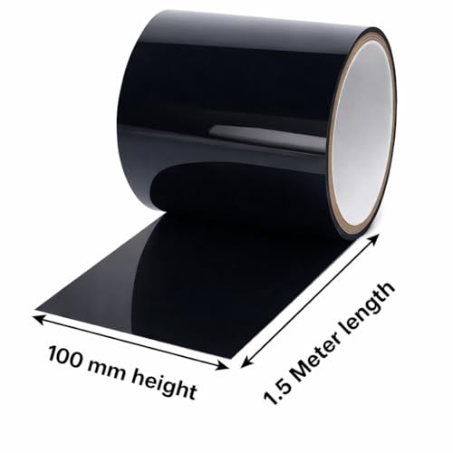 Image of Super Strong Waterproof Tape for Leakage Repair - 100mm (4 Inch) Wide x 1.5 Meter - Black Instant Seal Adhesive Tape for Roof, Pipe, Kitchen, Sink, watertank and Bathroom Water Solutions (Black)