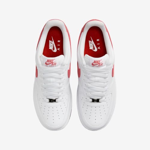 Nike Air Force 1 Low WMNS Shoes, White/Team Red/Dragon Red/Adobe, Size 104