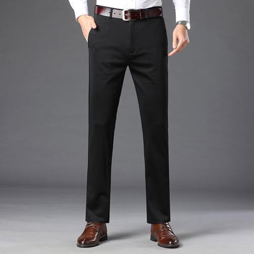 Men's Flat Front Suit Pants Stretch Fit Wrinkle-Free Casual Golf Work Dress Pant Business Slacks Comfy Trousers2