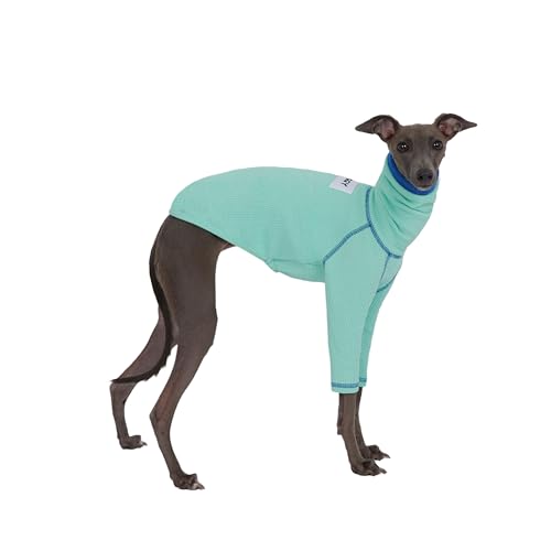 ESCCBOO Italian Greyhound & Whippets Dog Waffle Pattern Onesie, Two-Legged Cozy Turtleneck Costume...