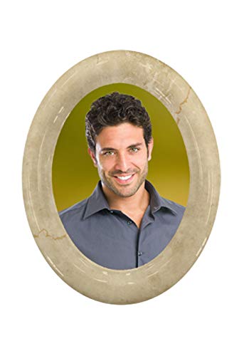 Photo en porcelaine ovale personnalisable avec son cadre en marbre robuste