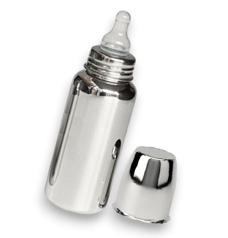RB POINT Stainless Steel Baby Feeding Bottle for Kids/Steel Feeding Bottle for Milk and Baby Drinks Zero Percent Plastic No Leakage (240 ML Bottle)