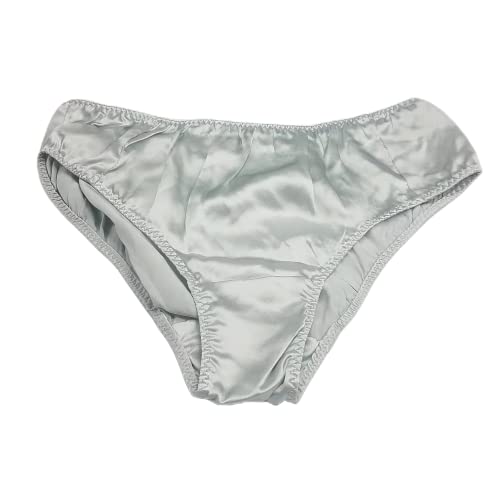 Roseward 100% Mulberry Silk Underwear For Women 19 Momme Pure Silk Bikini Panties Real Organic Silk Brief Undies (As1, Alpha, M, Regular, Regular, Grey) #TOP4