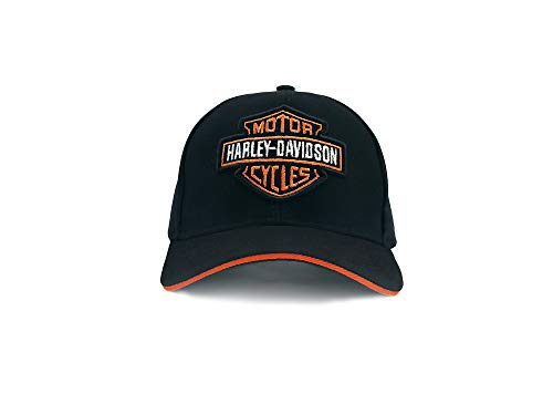Boné Harley Davidson Fitão Snapback Aba Curva Premium (Preto)