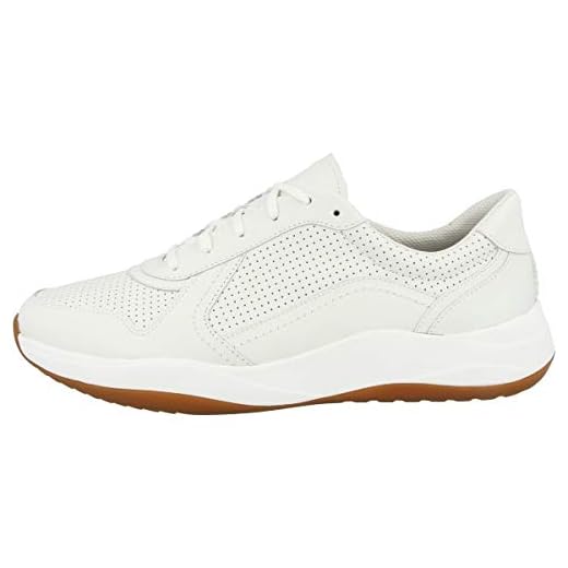 Clarks Sift Speed, Zapatillas Hombre, Blanco (White Leather White Leather), 43 EU