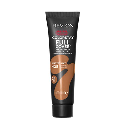 Revlon 7244428015 Colorstay Full Cover Longwear Matte Foundation, Heat & Sweat Resistant Lightweight Face Makeup, Caramel thumb #8