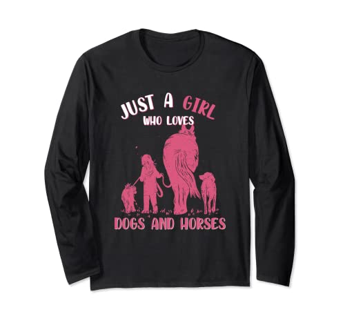 Just A Girl Who Loves Dogs and Horses Maglia a Manica