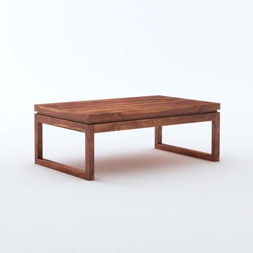 Image of MAMTA DECORATION Solid Sheesham Wood Coffee Table for Living Room | Wooden Center Table for Home, Hall, Office & Lounge | Modern Teapoy Table | Rectangular Coffee Table | Honey Finish