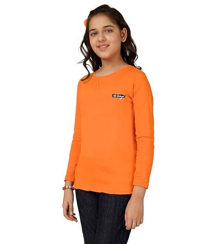 Image of KYDA KIDS Girl's 100% Cotton Antibacterial Full Sleeve Solid T-Shirt (Pack of 1)