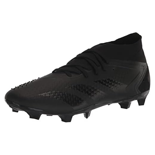 adidas Unisex Predator Accuracy.3 Firm Ground Soccer Shoe, Black/Black/White, 9.5 US Men