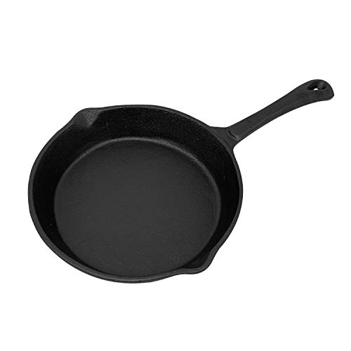Besto Cast Iron Pre-Seasoned Ovenproof Kitchen Skillet/Frying Pan Suitable for All Hobs Including Induction (16cm)