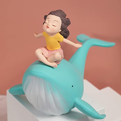 Simulation baleine ornement chambre fille table déco intérieur - 4