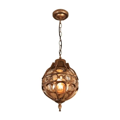 Chandelier globe en verre extérieur pour éclairer un porche sombre