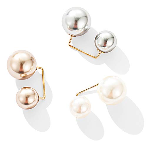 3 PCS Pearl Brooches Women's Pearl Pins for Girl Pearl Safety Pin Wedding Decoration Shawl Collar Shirt Pin Buttons Sweater Brooches?Mixed Color?