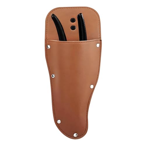 Funda de Tijeras de Podar,Funda de Cuero PU de Cinturón para Tijera Podadora de Jardinería Bolsa de Jardinería para Herramientas de Tijeras Cubierta Protectora de Cuero para Tijera de Cortar (1PCS)