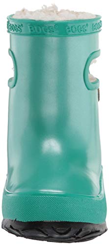 Bogs Skipper Rubber Waterproof Boys and Girls Rain Boot, Metalic Plush-Turquoise, 4 US Unisex Big Kid2