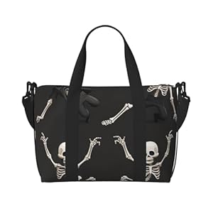 Bnvsadc Skelettmuster Seesack GK6952 Schwarz