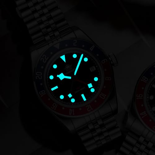 Image of ADDIESDIVE GMT Watches for Men Dive Water-Resistance Luminous Analog GMT Quartz Watch