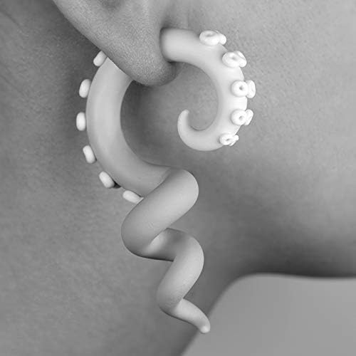 Nonbinary Earrings LGBT LGBTQ Tentacle Earrings Celebrating Pride Fake Gauge Earrings Octopus Fake Plugs Tapers Body Jewelry