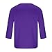 Mens Thermal Henley Long Sleeve Shirt Soft Loose Fit Pullover Casual Solid Color Fashion Blouse Lightweight Basic Tops Purple