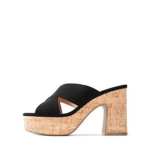 DREAM PAIRS Women's Platform Heels Open Toe Slip on Heels for Women High Chunky Block Wedges Sandals Dressy Pumps Shoes3