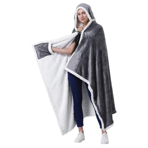 Couverture portable contre le froid couverture douce à capuche - 2