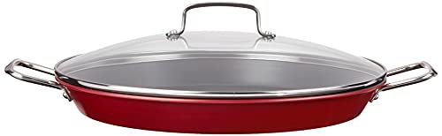 Cuisinart ASP-38CR 15-Inch Paella Pan With Lid, Red