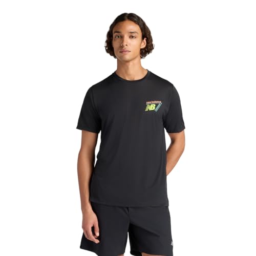 new balance(ニューバランス) メンズ ネオンポリTシャツ ランニング 半袖Tシャツ 普段使い可能(MT61Y04Q)