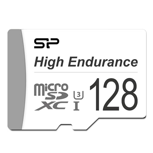 Silicon Power 128GB High Endurance UHS-I microSDXC Memory Card with SD Adapter
