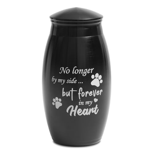 Image of Dog Memorial Gifts for Loss of Dog,Memorial Urn for Cat Ashes | 5.5 inches Small & Medium Aluminum Urns for Pet Ashes, Pet Memorial Urn for Pet Hair,Fur,Whiskers or Ashes (25 lbs Capacity)