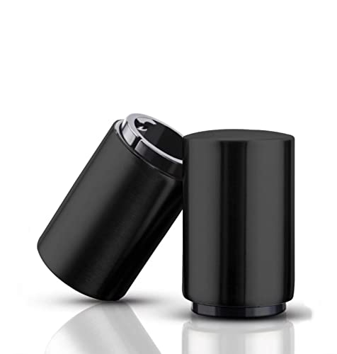 YUDANSI Push Down Bottle Opener 2 pack, Automatic Beer Bottle Openers, Stainless Steel Instant-no-Cap Mover, Funny Kitchen Gadgets, Beer Bar Accessories Gifts for Him Her, Magnetic Corkscrew