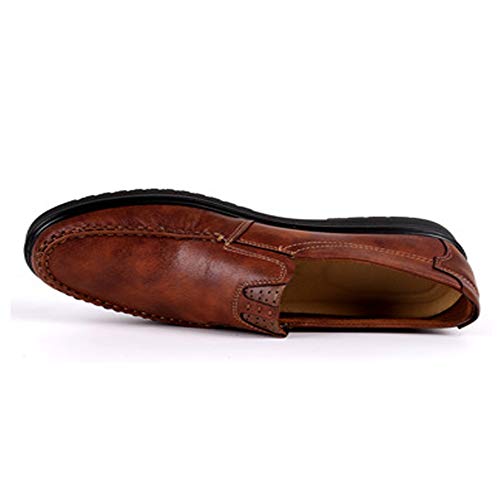 SL-Saint Chaussures Classiques de Bateau et de Pont pour Hommes, fabriquées à la Main, à Lacets