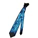 QSMJKLD Blue Flame Men's Tie Formal Silk Necktie Fashion Skinny Neck Tie for Wedding Groomsmen Tie
