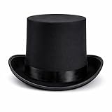 Tuba nera in feltro Totò zio paperone cappello cilindro