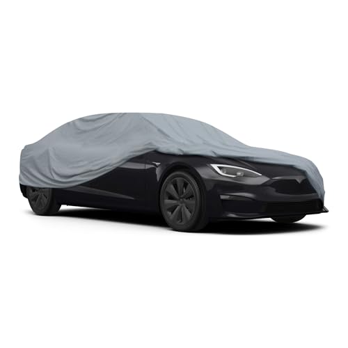 Image of MotorTrend Custom Fit Car Cover for Telsa Model S, All-Weather Protection for Cars Trucks & SUVs, UV Resistant Waterproof Scratch-Resistant, Vehicle Cover for Outdoor & Indoor