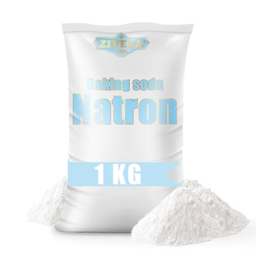 Bicarbonato de sodio en polvo, 1000 g, bicarbonato de sodio, sal sódica, 1 kg de bicarbonato de sodio E500, 100% puro, calidad alimentaria