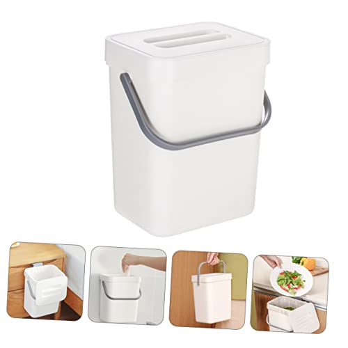 Bote de basura rectangular de pared con tapa Outanaya miniatura 5