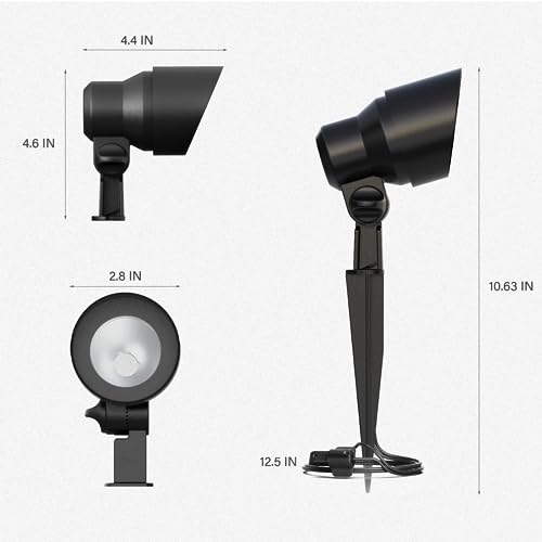 Goodsmann Landscape Lighting Low Voltage Spotlights Landscape Lights 20W Halogen 145 Lumen Flood Lights With Metal Stake Connector (8 Pack) 9920-9604-08 #TOP6