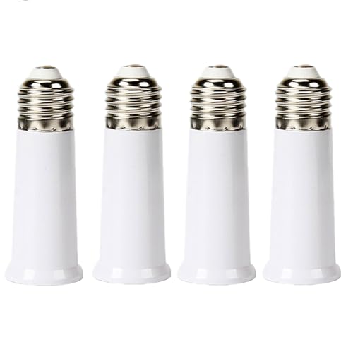 E26 Socket Extender, E26 to E26 Standard Medium Base,3.7inch, Extension Socket Adapter, Light Bulb Socket Extension, Lamp Holder Adapter,Max 200W Light Bulb?4 Pack?